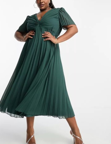 Rochie midi ASOS, verde