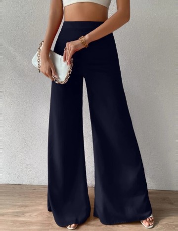 Pantaloni evazați Shein, albastru