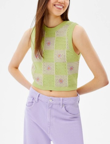 Vestă Bershka, multicolor