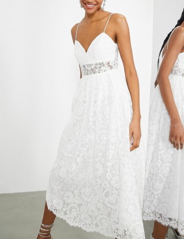 Rochie de ocazie ASOS, alb
