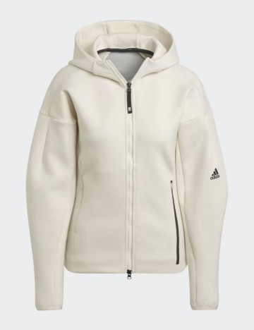 Hanorac Cu Fermoar Adidas, crem