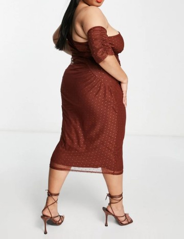 Rochie midi ASOS, maro