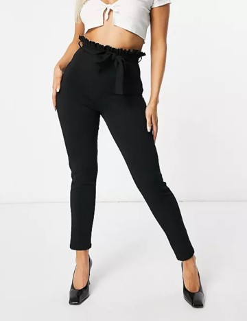 Pantaloni Flounce, negru