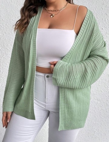 Cardigan Shein Curve+, verde
