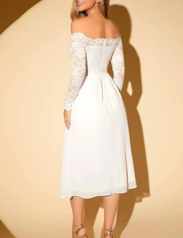 Rochie midi Shein, alb