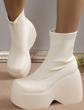 Botine Shein, crem