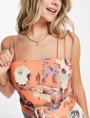 Rochie midi ASOS, portocaliu