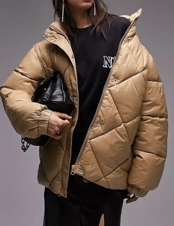 Geacă Cu Mâneci Detașabile Topshop, bej