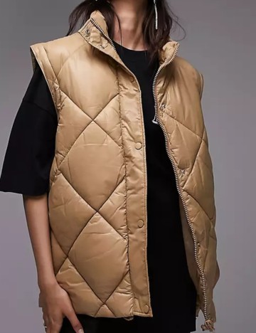 Geacă Cu Mâneci Detașabile Topshop, bej