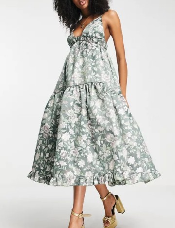 Rochie midi ASOS, mix culori