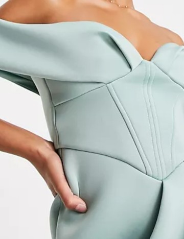 Rochie midi ASOS, verde