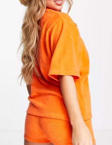 Cămașă cu m&acirc;necă scurtă AsYou, portocaliu