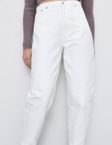 Jeans Zara, alb
