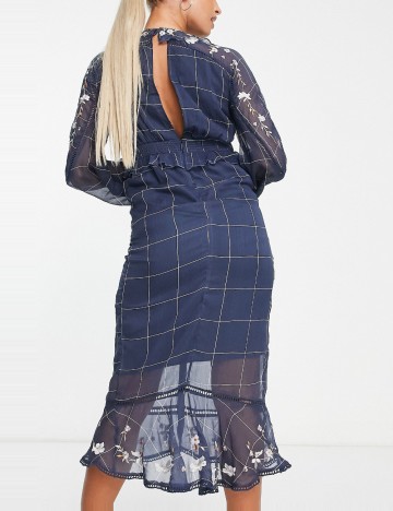 Rochie midi ASOS, albastru