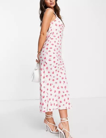 Rochie midi ASOS, alb