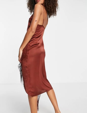Rochie midi ASOS, maro