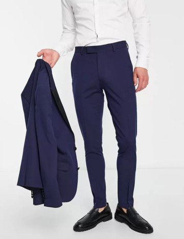 Pantaloni de costum ASOS, bleumarin