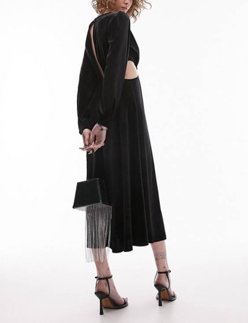 Rochie midi Topshop, negru