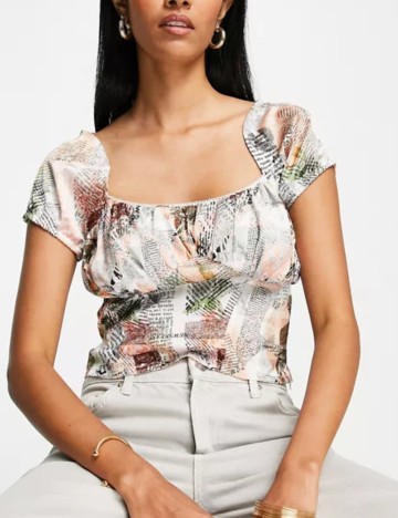 Cămașă cu m&acirc;necă scurtă ASOS, mix culori