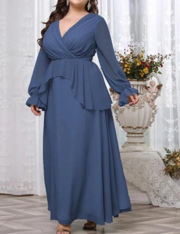 Rochie maxi Shein Curve+, albastru