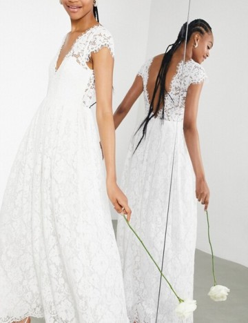 Rochie de ocazie ASOS, alb