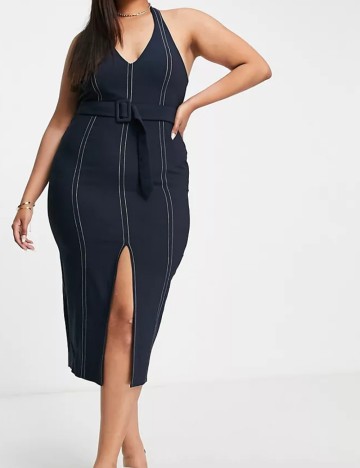 Rochie midi ASOS, bleumarin