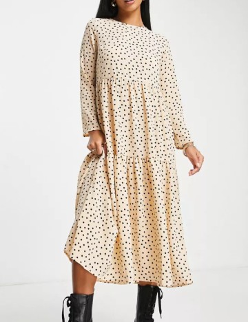 Rochie midi ASOS, bej