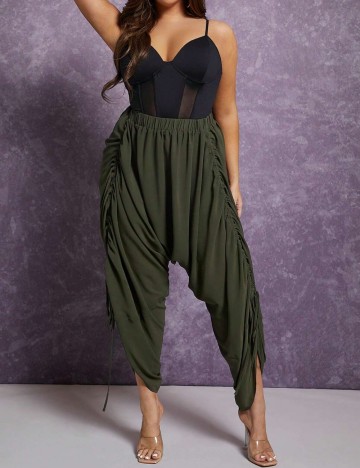 Pantaloni Shein Curve+, verde