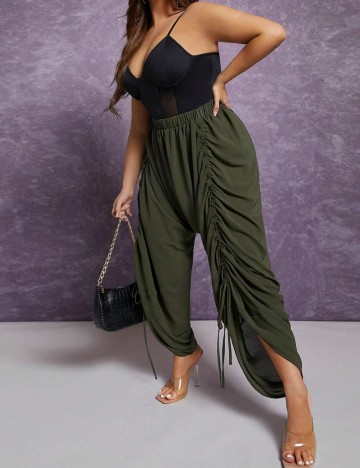 Pantaloni Shein Curve+, verde