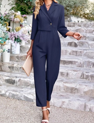 Salopetă lungă Shein, albastru