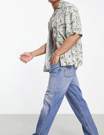 Cămașă cu m&acirc;necă scurtă ASOS, verde