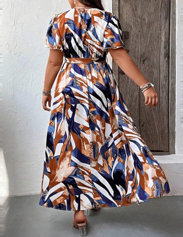 Rochie maxi Shein Curve+, mix culori