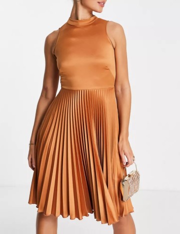 Rochie midi ASOS, cărămiziu