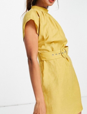 Rochie mini ASOS, galben mustar