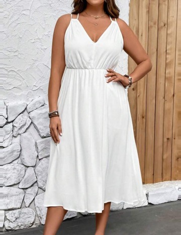 Rochie midi Shein, alb