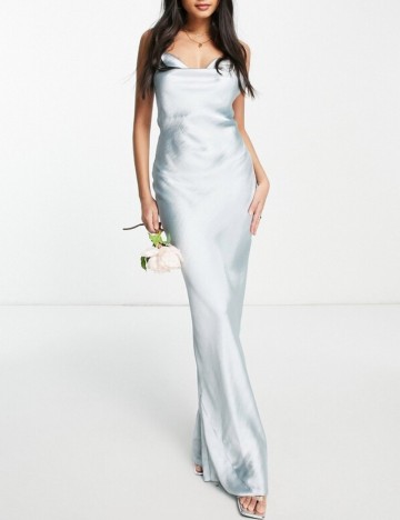 Rochie maxi ASOS, albastru deschis