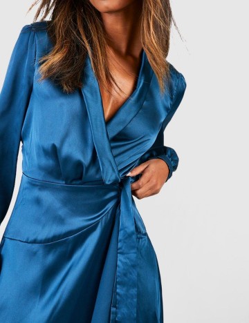 Rochie midi Boohoo, albastru