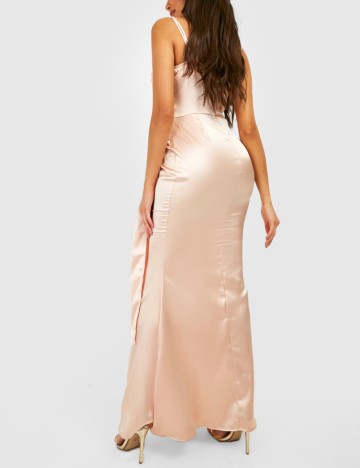 Rochie maxi Boohoo, piersica