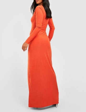 Rochie maxi Boohoo, portocaliu
