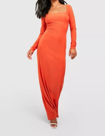 Rochie maxi Boohoo, portocaliu