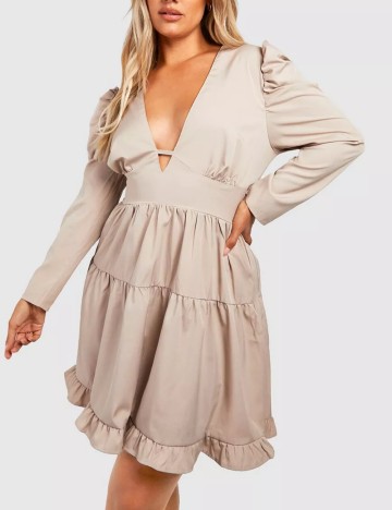 Rochie mini Boohoo, bej