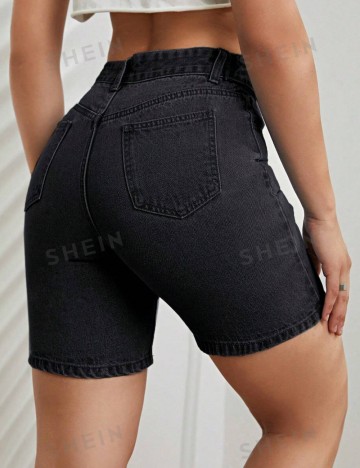 Pantaloni scurți Shein, negru