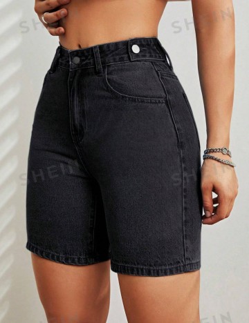 Pantaloni scurți Shein, negru