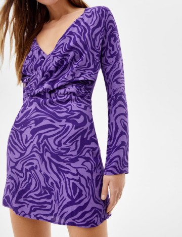 Rochie mini Bershka, mov