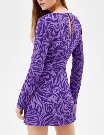 Rochie mini Bershka, mov