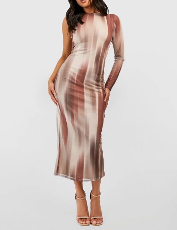 Rochie midi Boohoo, bej