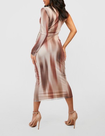 Rochie midi Boohoo, bej