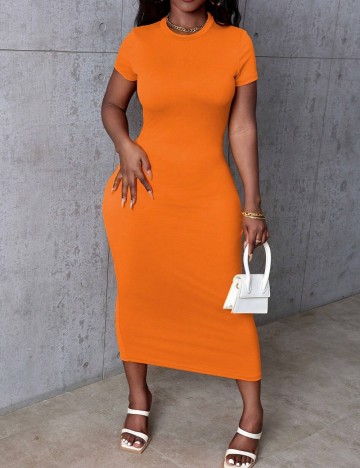 Rochie maxi Shein, portocaliu
