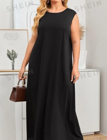 Rochie maxi Shein Curve+, negru