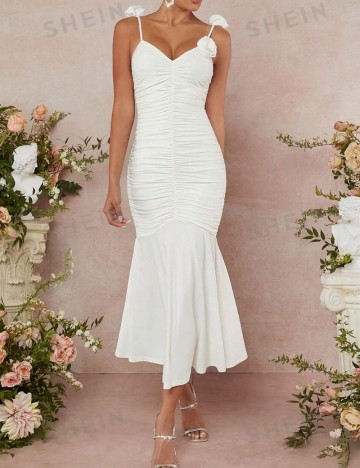 Rochie midi Shein, alb